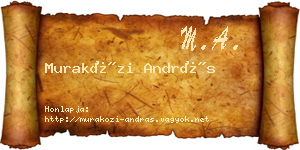 Muraközi András névjegykártya
